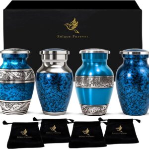 Blue Mini Keepsake Urns for Ashes – Set of 4 – view 7