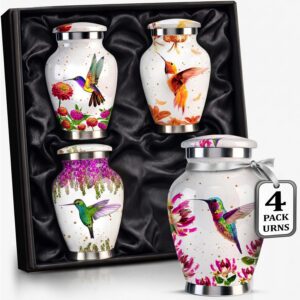 White Hummingbird Mini Keepsake Urns for Ashes – Set of 4 – view 7