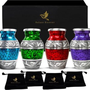 Multicolour Mini Keepsake Urns for Ashes – Set of 4 – view 7