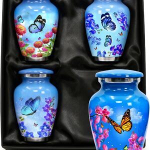 Blue Butterfly Mini Keepsake Urns for Ashes – Set of 4 – view 7