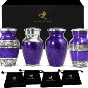 Purple Mini Keepsake Urns for Ashes – Set of 4 – view 7