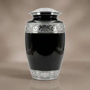 Black Enamel Cremation Urn for Adult Ashes – Solace Forever