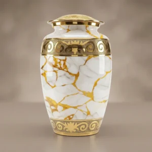 Gold Marble Cremation Urn for Adult Ashes – Solace Forever