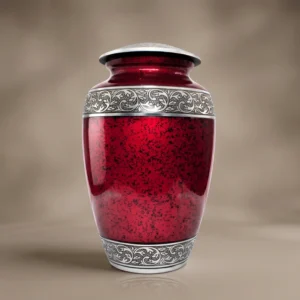 Red Cremation Urn Family Set – Large Urn + Keepsakes (Set of 6) – Solace Forever
