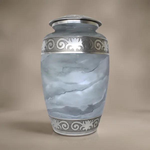 White Marble Cremation Urn for Adult Ashes – Solace Forever